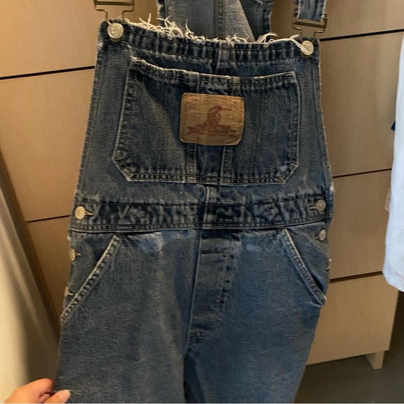 Vintage denim overalls (One Size) - Picture 2 of 5